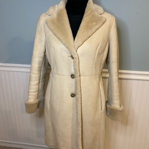 Ann Taylor Suede coat medium petite